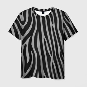 Мужская футболка 3D с принтом Zebra Camouflage в Кировске, 100% полиэфир | прямой крой, круглый вырез горловины, длина до линии бедер | animal | blackandwhite | camouflage | stripes | zebra