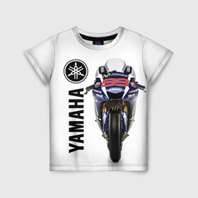 Детская футболка 3D с принтом YAMAHA [002] в Кировске, 100% гипоаллергенный полиэфир | прямой крой, круглый вырез горловины, длина до линии бедер, чуть спущенное плечо, ткань немного тянется | moto | yamaha | мотоцикл | ямана | ямаха