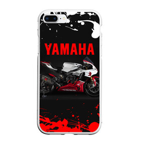 Чехол для iPhone 7Plus/8 Plus матовый с принтом YAMAHA [004] в Кировске, Силикон | Область печати: задняя сторона чехла, без боковых панелей | moto | yamaha | мотоцикл | ямана | ямаха