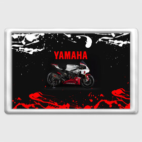 Магнит 45*70 с принтом YAMAHA [004] в Кировске, Пластик | Размер: 78*52 мм; Размер печати: 70*45 | moto | yamaha | мотоцикл | ямана | ямаха