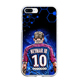 Чехол для iPhone 7Plus/8 Plus матовый с принтом НЕЙМАР / NEYMAR JR / НЕОН в Кировске, Силикон | Область печати: задняя сторона чехла, без боковых панелей | football | neymar | paris saint germain football club | sport | uefa | неймар | неймар да силва сантос жуниор | пари сен жермен | псж | сборная бразилии | спорт | уефа. | футбол