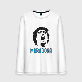 Мужской лонгслив хлопок с принтом Maradona Scream в Кировске, 100% хлопок |  | argentina | maradona | messi | sport | аргентина | гол | диего | марадона | месси | мяч | рука бога | спорт | футбол | чемпион