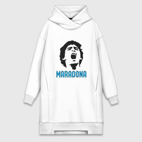 Платье-худи хлопок с принтом Maradona Scream в Кировске,  |  | argentina | maradona | messi | sport | аргентина | гол | диего | марадона | месси | мяч | рука бога | спорт | футбол | чемпион