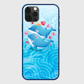 Чехол для iPhone 12 Pro с принтом Два дельфина в Кировске, силикон | область печати: задняя сторона чехла, без боковых панелей | cute | dolphin | два дельфина | дельфин | дельфин в море | дельфинами | любовь | милый | мир | подводный | сердечки