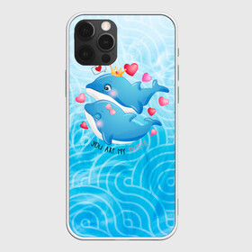 Чехол для iPhone 12 Pro Max с принтом Два дельфина в Кировске, Силикон |  | cute | dolphin | два дельфина | дельфин | дельфин в море | дельфинами | любовь | милый | мир | подводный | сердечки