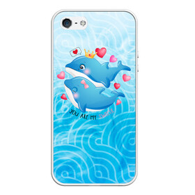 Чехол для iPhone 5/5S матовый с принтом Два дельфина в Кировске, Силикон | Область печати: задняя сторона чехла, без боковых панелей | cute | dolphin | два дельфина | дельфин | дельфин в море | дельфинами | любовь | милый | мир | подводный | сердечки