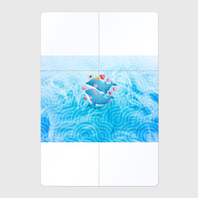 Магнитный плакат 2Х3 с принтом Два дельфина в Кировске, Полимерный материал с магнитным слоем | 6 деталей размером 9*9 см | cute | dolphin | два дельфина | дельфин | дельфин в море | дельфинами | любовь | милый | мир | подводный | сердечки