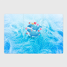 Магнитный плакат 3Х2 с принтом Два дельфина в Кировске, Полимерный материал с магнитным слоем | 6 деталей размером 9*9 см | cute | dolphin | два дельфина | дельфин | дельфин в море | дельфинами | любовь | милый | мир | подводный | сердечки
