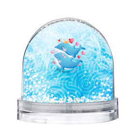 Игрушка Снежный шар с принтом Два дельфина в Кировске, Пластик | Изображение внутри шара печатается на глянцевой фотобумаге с двух сторон | cute | dolphin | два дельфина | дельфин | дельфин в море | дельфинами | любовь | милый | мир | подводный | сердечки