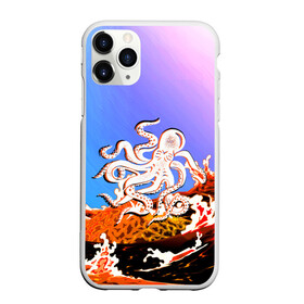 Чехол для iPhone 11 Pro Max матовый с принтом Осьминог в Лаве | Градиент в Кировске, Силикон |  | animal | beast | fade | kraken | monster | moon | ocean | octopus | sea | water | waves | вода | волны | градиент | животные | звери | кракен | лава | луна | монстр | море | небо | огонь | океан | осьминог | рыбы | щупальца