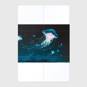 Магнитный плакат 2Х3 с принтом Рисунок медуза в Кировске, Полимерный материал с магнитным слоем | 6 деталей размером 9*9 см | medusa | арт | животные | медузы | рисунок | рыбы | щупальца