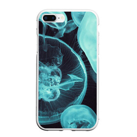 Чехол для iPhone 7Plus/8 Plus матовый с принтом Медуза в Кировске, Силикон | Область печати: задняя сторона чехла, без боковых панелей | medusa | животные | медузы | мир | подводный | рыбы | щупальца