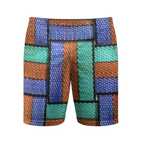 Мужские шорты спортивные с принтом Stripes в Кировске,  |  | belt | colorful | lines | stripes | полосы