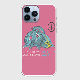 Чехол для iPhone 13 Pro Max с принтом 21 pilots scaled and icy dragon в Кировске,  |  | album | alternative | dragon | josh dun | music | rock | sai | scaled and icy | singer | star | twenty one pilots | tyler joseph | weapon | альбом | альтернативная | двадцать один пилот | джош дан | дракон | звезда | музыка | оружие | певец | рок | сай | 