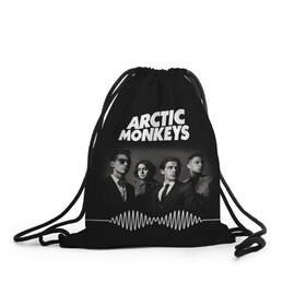 Рюкзак-мешок 3D с принтом arctic monkeys в Кировске, 100% полиэстер | плотность ткани — 200 г/м2, размер — 35 х 45 см; лямки — толстые шнурки, застежка на шнуровке, без карманов и подкладки | alex turner | arctic monkeys | britain | great | indie | rock | алекс тернер | арктик монкейс | инди | рок