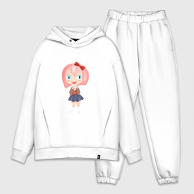 Мужской костюм хлопок OVERSIZE с принтом Sayori в Кировске,  |  | dokidoki | dokidokiliteratureclub | sayori | девочка с розовыми волосами | милая девочка