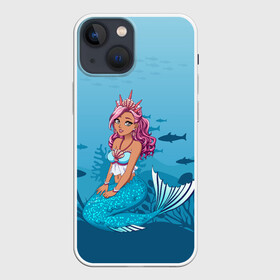 Чехол для iPhone 13 mini с принтом Mermaid | Русалка | Русалочка в Кировске,  |  | mermaid | naiad | nymph | rusalka | ведява | водяница | восточнославянская мифология | дух | лесовица | мифология | морская дева | нимфа | русал | русалии | русалка | русалочка | ундина | фараонка