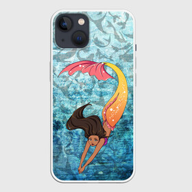 Чехол для iPhone 13 с принтом Русалка | Подводный мир (Z) в Кировске,  |  | mermaid | naiad | nymph | rusalka | ведява | водяница | восточнославянская мифология | дух | лесовица | мифология | морская дева | нимфа | подводный мир | русал | русалии | русалка | русалочка | ундина | фараонка