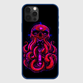 Чехол для iPhone 12 Pro с принтом Череп Осьминог Octopus Skull в Кировске, силикон | область печати: задняя сторона чехла, без боковых панелей | animal | beast | kraken | monster | ocean | octopus | sea | skull | water | waves | вода | животные | звери | кракен | монстр | море | океан | осьминог | рыбы | череп | щупальца