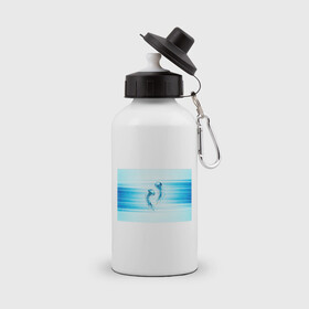 Бутылка спортивная с принтом Медузы в Кировске, металл | емкость — 500 мл, в комплекте две пластиковые крышки и карабин для крепления | jellyfish | medusa | жители | медуза | медузы | морские | океан