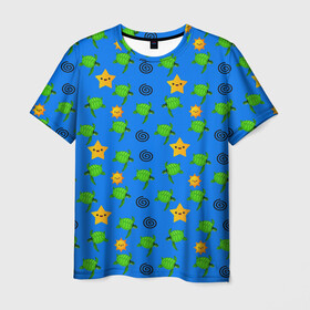 Мужская футболка 3D с принтом Черепашки в Кировске, 100% полиэфир | прямой крой, круглый вырез горловины, длина до линии бедер | звёздочки | море | морская черепаха | морские жители | подводный мир | популярные иллюстрации | черепаха | черепашки | черепашки на синем