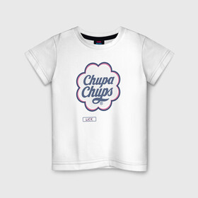 Детская футболка хлопок с принтом Chupa Chups в Кировске, 100% хлопок | круглый вырез горловины, полуприлегающий силуэт, длина до линии бедер | chupa chups | lick | леденец | чупа чупс | чупик | чупс | чупсик