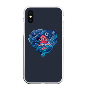 Чехол для iPhone XS Max матовый с принтом Ocean heart. Totoro в Кировске, Силикон | Область печати: задняя сторона чехла, без боковых панелей | catbus | fish | heart | kanta | kusakabe | mei | ocean | ogaki | satsuki | surf | susuvatari | tatsuo | totoro | water | waves | yasuko | вода | волны | канта | котобус | кусакабэ | море | мэй | огаки | океан | прибой | рыба | сацуки | сердце | сусуватари