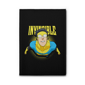 Обложка для автодокументов с принтом Invincible в Кировске, натуральная кожа |  размер 19,9*13 см; внутри 4 больших “конверта” для документов и один маленький отдел — туда идеально встанут права | invincible | комикс | марк грейсон | мультсериал | неуязвимый | супергерой