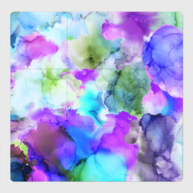 Магнитный плакат 3Х3 с принтом Акварельная краска в Кировске, Полимерный материал с магнитным слоем | 9 деталей размером 9*9 см | Тематика изображения на принте: abstract | art | casual | gradient | summer | texture | watercolor | абстракция | акварель | брызги красок | градиент | краски | лето | повседневный стиль | пятна | разводы красок | разноцветные разводы | текстура | узор