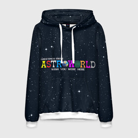 Мужская толстовка 3D с принтом Astroworld в Кировске, 100% полиэстер | двухслойный капюшон со шнурком для регулировки, мягкие манжеты на рукавах и по низу толстовки, спереди карман-кенгуру с мягким внутренним слоем. | astroworld | music | travis scott | музыка | трэвис скотт