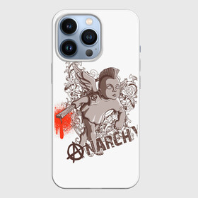 Чехол для iPhone 13 Pro с принтом АНГЕЛ АНАРХИИ в Кировске,  |  | anarchy | angel | art | blood | punk | анархия | ангел | ирокез | кровь | крылья | культура | мальчик | панк | символ | узор