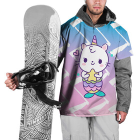 Накидка на куртку 3D с принтом Котик-рыбка-единорог в Кировске, 100% полиэстер |  | fish | unicorn | water | вода | единорог | единорожка | кот | котенок | котик | морское | рыба | рыбка