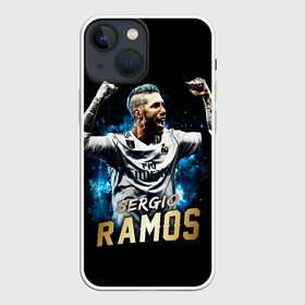 Чехол для iPhone 13 mini с принтом Серхио Рамос, Реал Мадрид в Кировске,  |  | sergio ramos | sr4 | номер 4 | реал мадрид | сборная испании | серхио рамос | футбол | футболист