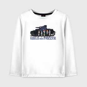 Детский лонгслив хлопок с принтом Girls und Panzer Oarai в Кировске, 100% хлопок | круглый вырез горловины, полуприлегающий силуэт, длина до линии бедер | darjeeling | girls und panzer | girls und panzer правда | дарджилинг | девочки и танки | девушки и танки | катюша | нисидзуми михо | правда | танки