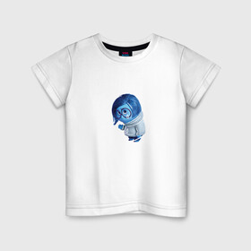 Детская футболка хлопок с принтом Circle of sadness в Кировске, 100% хлопок | круглый вырез горловины, полуприлегающий силуэт, длина до линии бедер | inside out | sadness | vdkarsvet | головоломка | грусть | печаль | эмоции