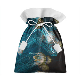 Подарочный 3D мешок с принтом Медузы в Кировске, 100% полиэстер | Размер: 29*39 см | Тематика изображения на принте: medusa | животные | медузы | мир | подводный | рыбы | щупальца