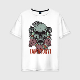 Женская футболка хлопок Oversize с принтом Amatory в Кировске, 100% хлопок | свободный крой, круглый ворот, спущенный рукав, длина до линии бедер
 | 2007 | alternative | metal | metalcore | rock | аматори | метал | рок | эмо