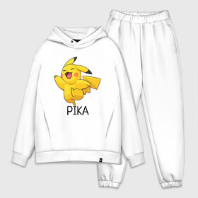 Мужской костюм хлопок OVERSIZE с принтом Веселый Пикачу в Кировске,  |  | anime | picachu | pikachu | аниме | милый | пика | пикачу | покебол | покемон