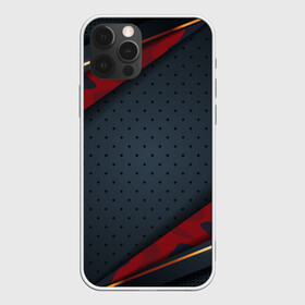 Чехол для iPhone 12 Pro Max с принтом 3D Dark red & black в Кировске, Силикон |  | Тематика изображения на принте: 3d | 3д | sport | абстракция | линии | паттерн | соты | спортивный стиль | текстуры