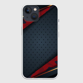 Чехол для iPhone 13 с принтом 3D Dark red  black в Кировске,  |  | 3d | 3д | sport | абстракция | линии | паттерн | соты | спортивный стиль | текстуры