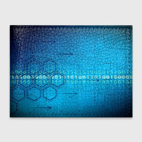 Обложка для студенческого билета с принтом ДвоиЧный код в Кировске, натуральная кожа | Размер: 11*8 см; Печать на всей внешней стороне | Тематика изображения на принте: код | коды | линии | плата | соединения | стрелки