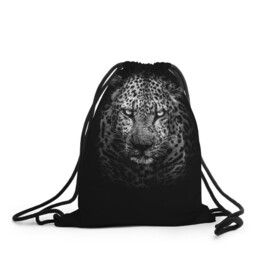 Рюкзак-мешок 3D с принтом Leopard в Кировске, 100% полиэстер | плотность ткани — 200 г/м2, размер — 35 х 45 см; лямки — толстые шнурки, застежка на шнуровке, без карманов и подкладки | animal | cheetah | leopard | wild | леопард