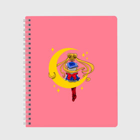 Тетрадь с принтом Sailor Moon в Кировске, 100% бумага | 48 листов, плотность листов — 60 г/м2, плотность картонной обложки — 250 г/м2. Листы скреплены сбоку удобной пружинной спиралью. Уголки страниц и обложки скругленные. Цвет линий — светло-серый
 | Тематика изображения на принте: ami | chibiusa | haruka | hotaru | makoto | minako | moon | rei | sailor | usagi | ами | артемис | венера | луна | макото | марс | меркурий | минако | мичиру | момару | мун | плутон | принц | рэй | сатурн | сейлор | серенити | сецуна 