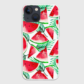 Чехол для iPhone 13 mini с принтом Арбузное настроение в Кировске,  |  | арбуз | арт | графика | лето | фрукты | ягоды