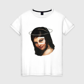 Женская футболка хлопок с принтом Adorable Art в Кировске, 100% хлопок | прямой крой, круглый вырез горловины, длина до линии бедер, слегка спущенное плечо | art | девушка | искусство