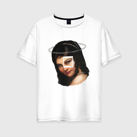 Женская футболка хлопок Oversize с принтом Adorable Art в Кировске, 100% хлопок | свободный крой, круглый ворот, спущенный рукав, длина до линии бедер
 | art | девушка | искусство