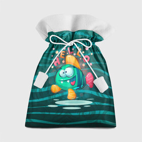 Подарочный 3D мешок с принтом Рыбка Hello в Кировске, 100% полиэстер | Размер: 29*39 см | Тематика изображения на принте: fish | hello | water | вода | море | морское | привет | прикол | рыба | рыбка | смешная