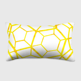 Подушка 3D антистресс с принтом Hexagon в Кировске, наволочка — 100% полиэстер, наполнитель — вспененный полистирол | состоит из подушки и наволочки на молнии | hexagon | high tech | lines | sun | yellow | линии | многоугольник | насыщенный желтый | паутина | солнце | хай тек | шестиугольник | яркий