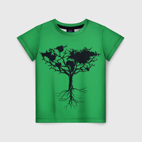 Детская футболка 3D с принтом Древо Мира в Кировске, 100% гипоаллергенный полиэфир | прямой крой, круглый вырез горловины, длина до линии бедер, чуть спущенное плечо, ткань немного тянется | bivrest | branch | continent | earth | green | island | planet | roots | scandinavia | tree | world | биврест | ветвь | ветка | дерево | древо | зеленый | земля | континент | корни | мир | остров | планета | природа | скандинавия