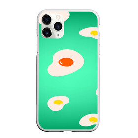 Чехол для iPhone 11 Pro матовый с принтом Яйца на Зеленом Фоне в Кировске, Силикон |  | food | в топе | в тренде | еда | завтрак | зеленый | яичница | яйца